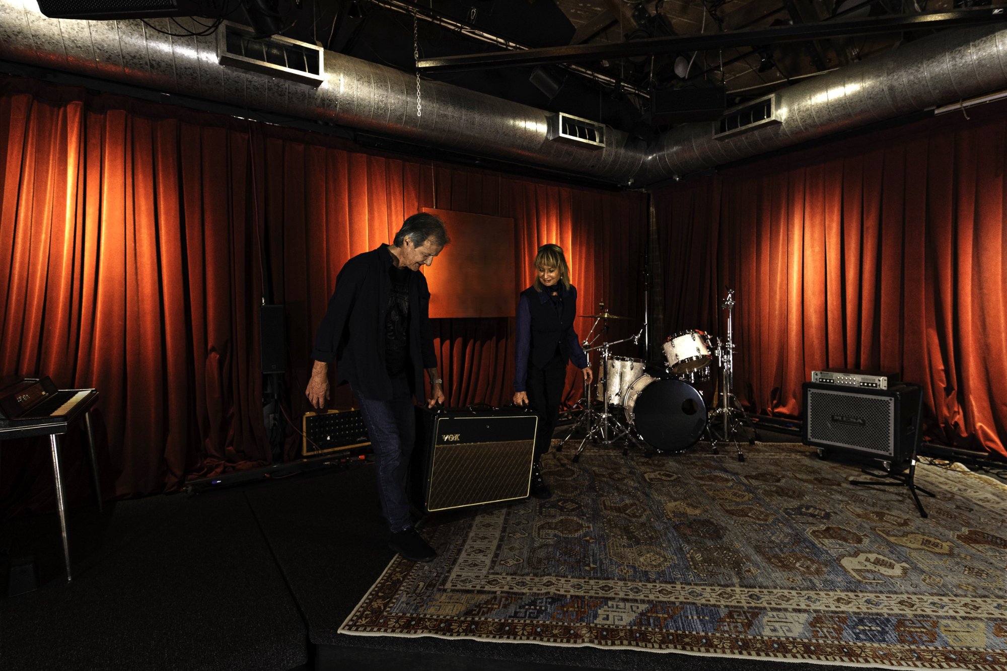 Betty Bennett and Bob Clearmountain in The Live Room at Clearmountain's Berkeley Street Studios