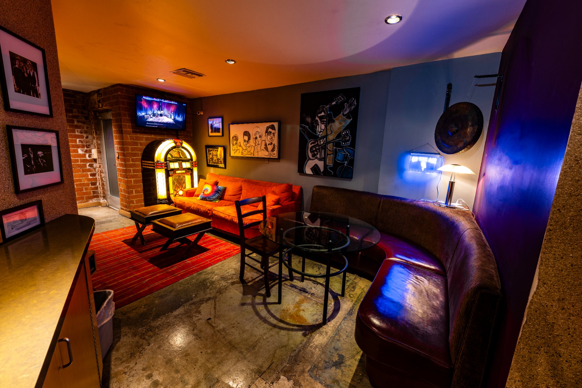 Lounge area at Clearmountain's Berkeley Street Studios Santa Monica