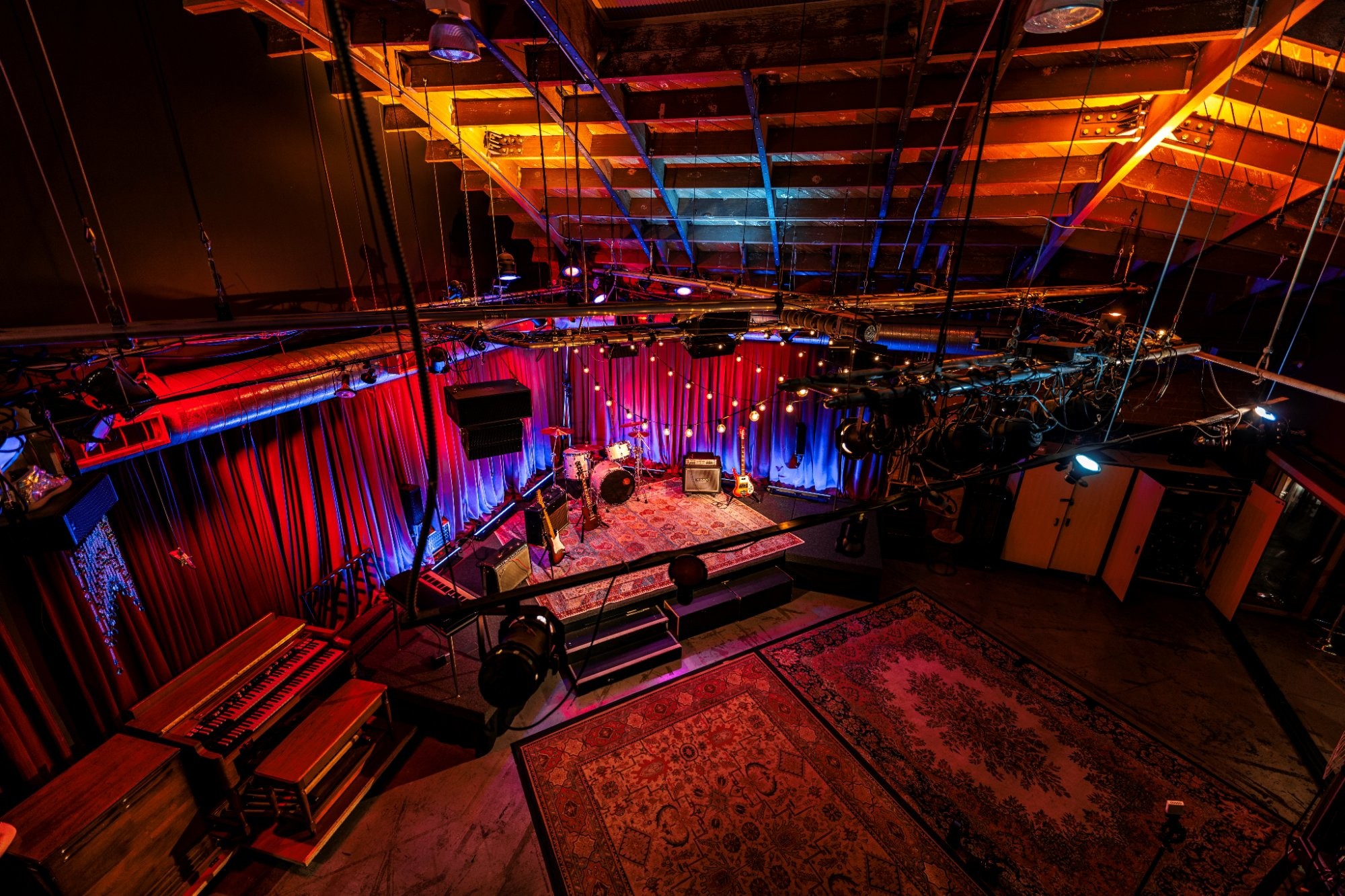 View from the loft over Studio A Live Room at Clearmountain's Berkeley Street Studios Santa Monica