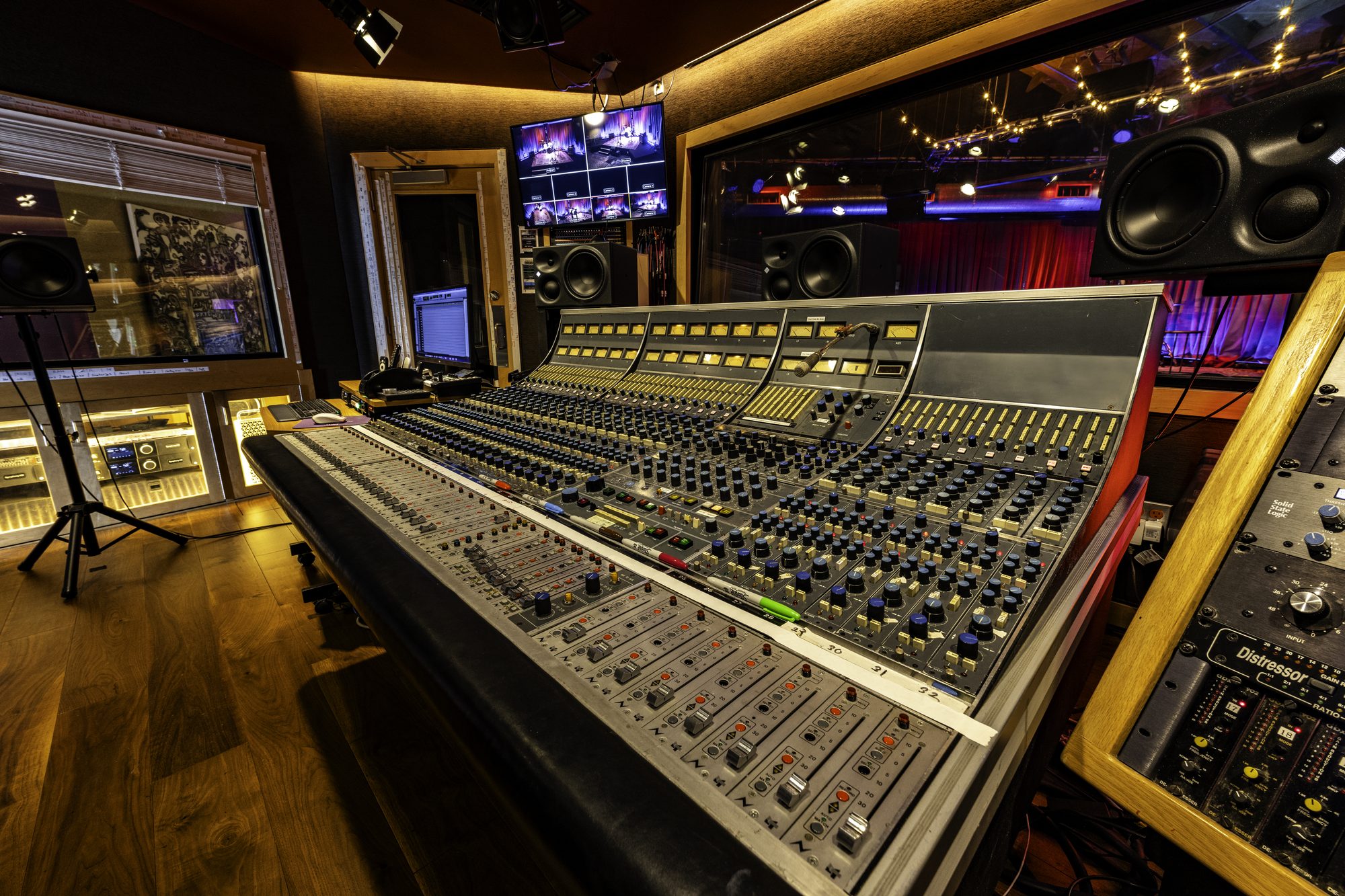 Studio A control room side angle — Neve 8068 MkII at Clearmountain's Berkeley Street Studios