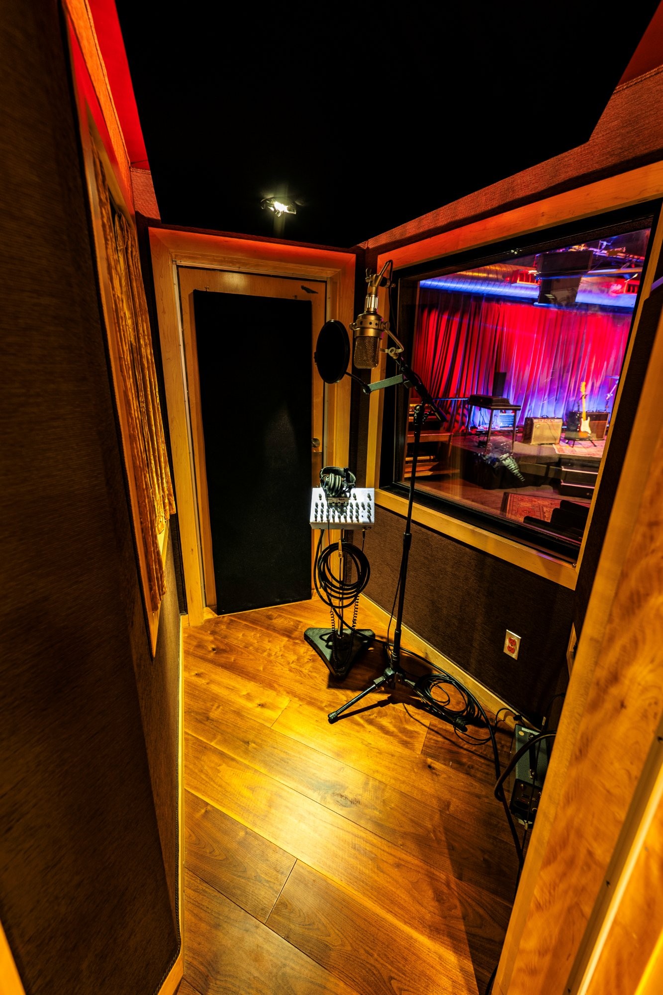 Vocal isolation booth inside Studio A Live Room — Clearmountain's Berkeley Street Studios